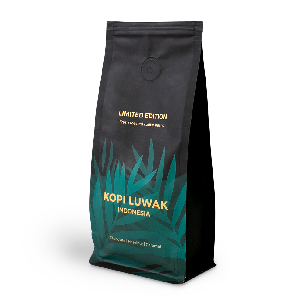 Single origin coffee beans "Indonesia Kopi Luwak", 250 g