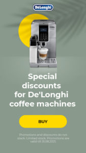 Special discounts for De'Longhi coffee machines