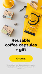 Reusable coffee capsules + gift