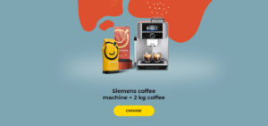 Siemens coffee machine + 2 kg coffee