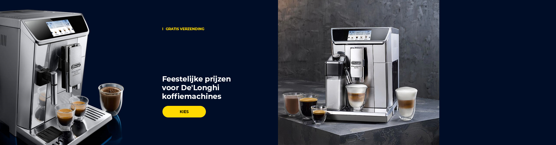 Feestelijke prijzen voor De'Longhi koffiemachines