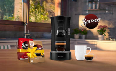 Philips SENSEO® koffiemachine + 2 zakken SENSEO® koffiepads cadeau